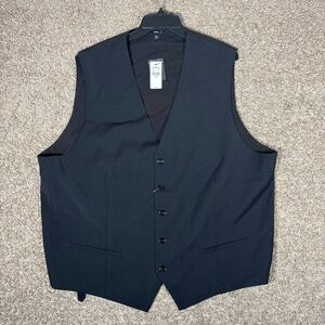 Express Men Black Wool Blend Hyper Stretch Suit Vest XXL NWT